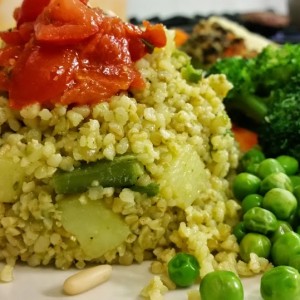 Boulgur Integrale da Agr. Biologica Al Pesto di Basilico , Patate e Fagiolini